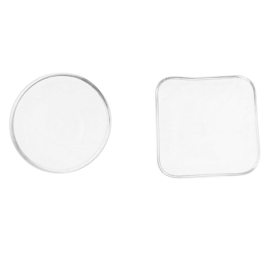 Set of 2, Aquarium Crystal Clear Glass Square & Round Red Shrimp Snails Feeding