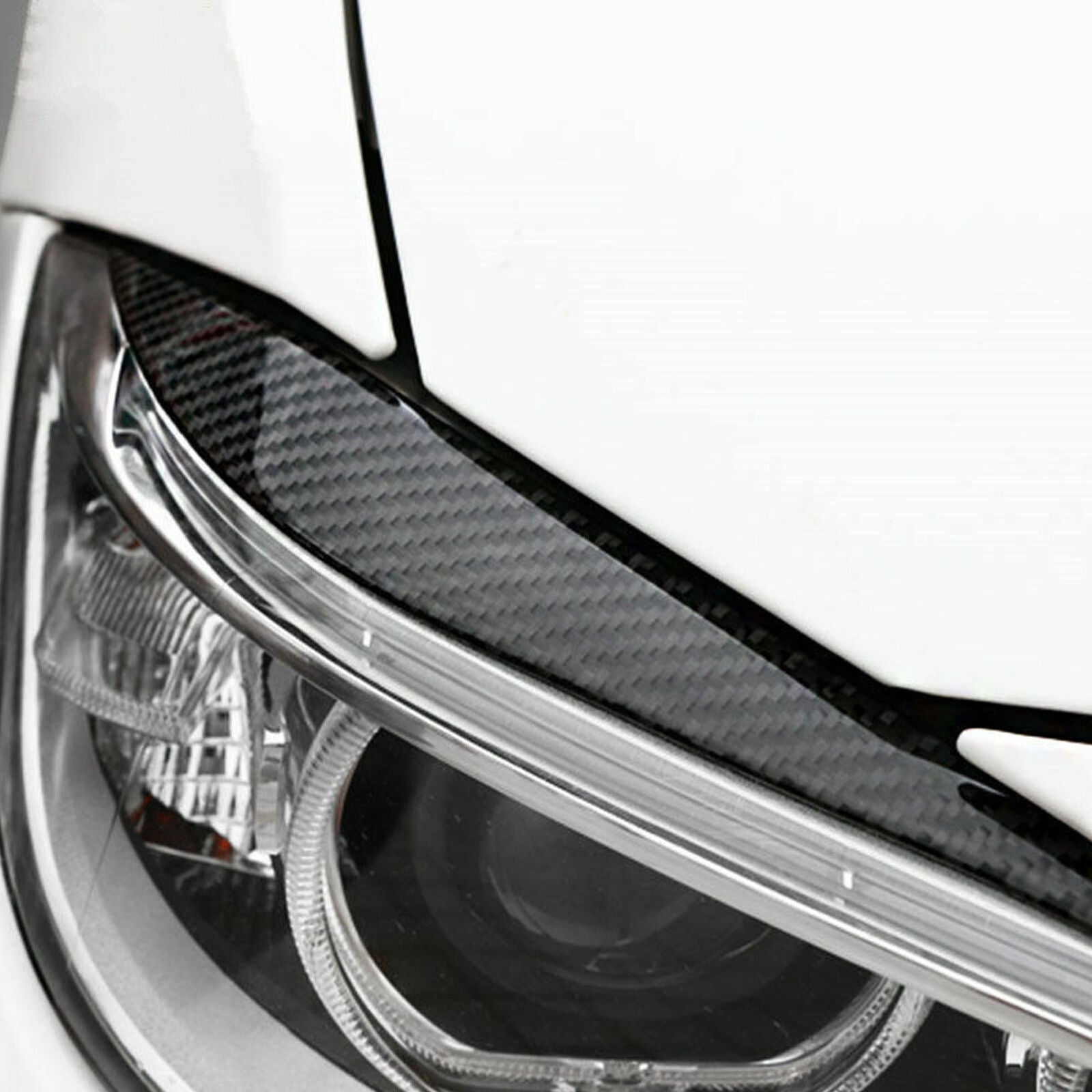 Carbon Fiber Headlight Eyebrow Eyelid Cover for BMW 3 13-17 F30 320i 325i