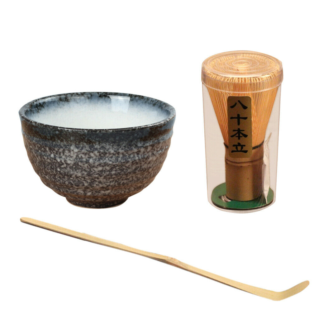Matcha Whisk Set | Matcha Bamboo Whisk (Chasen) & Black Color Bowl | Matcha Tea