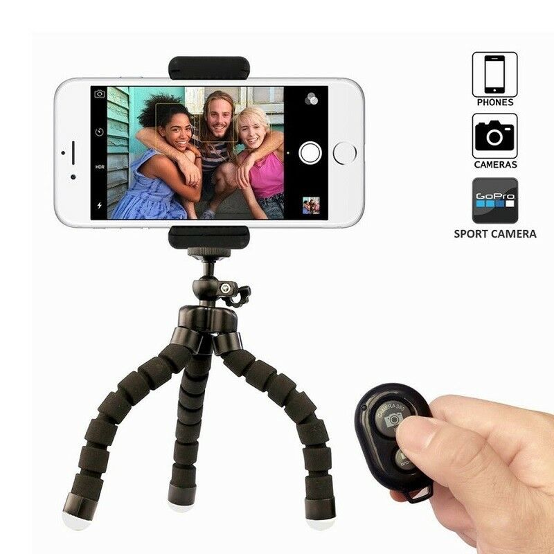 Universal Cell Phone Holder Flexible Octopus Tripod Bracket Selfie Stand Monopod