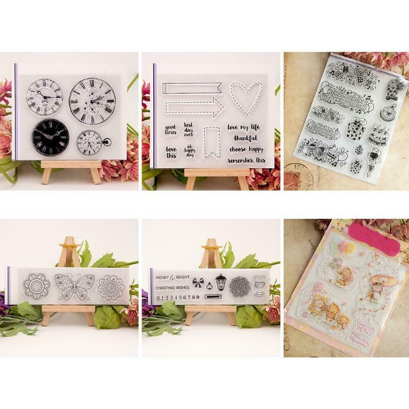 Clock Transparent Clear Silicone Stamp For DIY Scrapbooking Photo Album Decor
