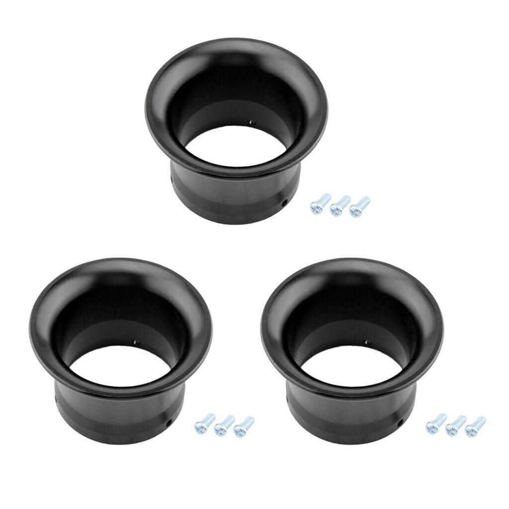 3Pieces Black Filter Velocity Stack Funnel Kit for PWK24 PWK30 Carburetor
