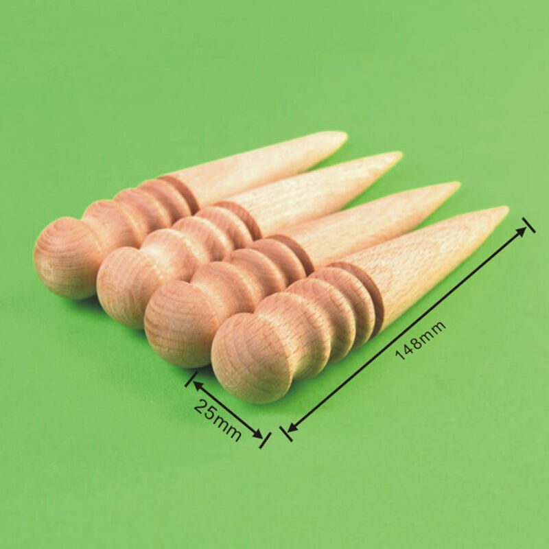 Leather craft Tools Round Wood Edge Slicker Multi-Size Burnisher for Leath.l8