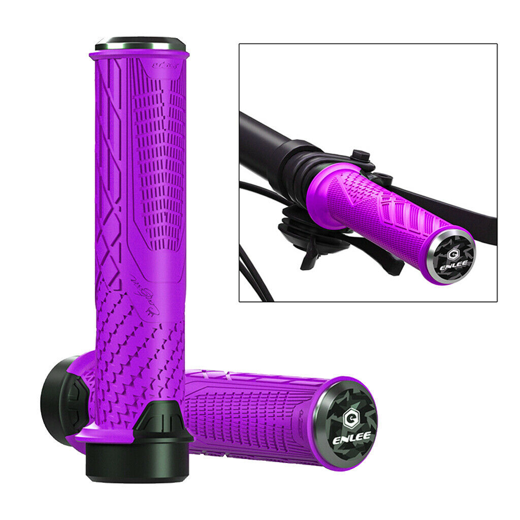Bike Handlebar Grips Hand Grip MTB Cycle Road Mountain Bike Purple 138x22x22mm