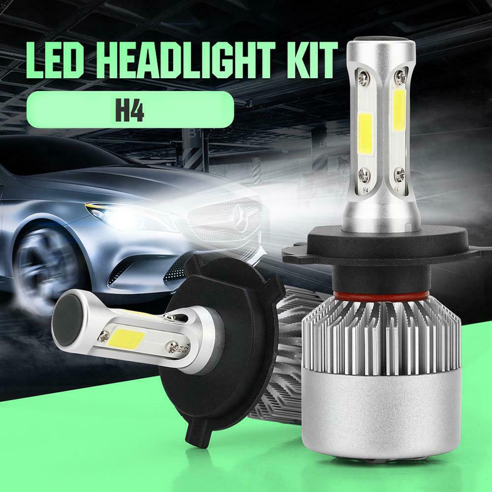 1 Pair H4 LED 72W 6500K 8000LM S4 Car Headlight Hi/Lo Beam Bulbs Waterproof
