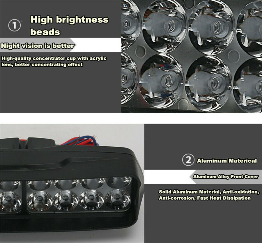 1x 24W Car Offroad LED Work Light Bar Truck Fog Spotlight  Driving Lamp DRL IP68