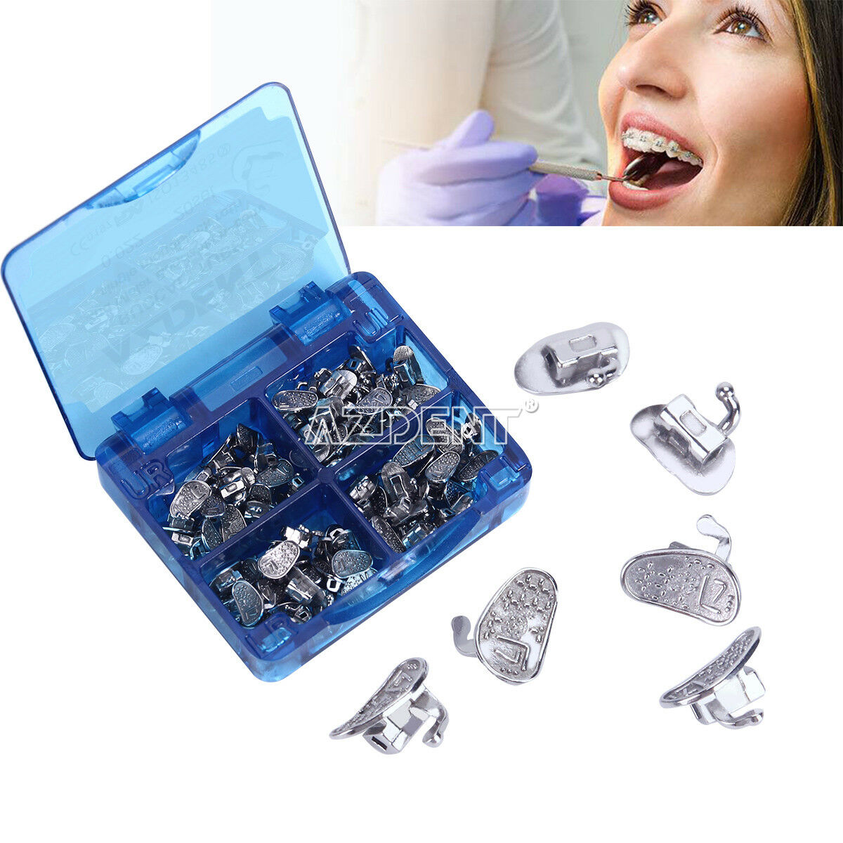 5X AZDENT Dental Orthodontic 2nd Molar Buccal Tubes Roth 022 Bondable Non-Conv