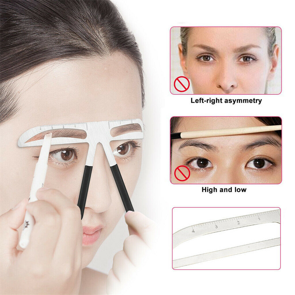 Eyebrow Microblading Set Permanent Needles Rulers Ring Cups Skin Pratice Pen