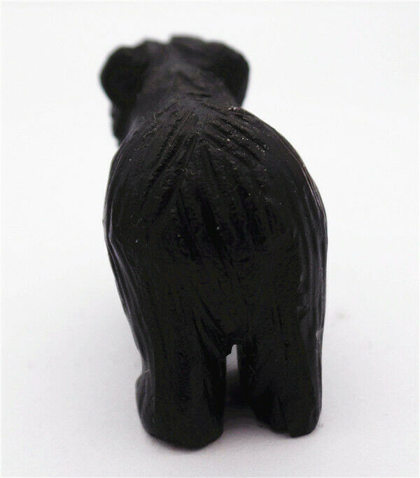 51x34x19mm Black Obsidian Carved Bear Decoration Statue Home Decor Gift HH7741