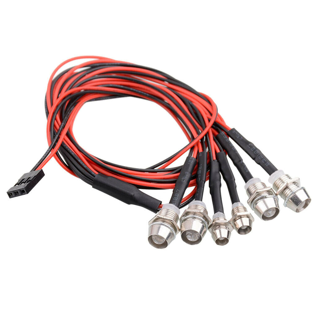 6pc RC Headlight Taillight Accessory for 1/5 1/8 1/10 1/12 1/16 Truck Models