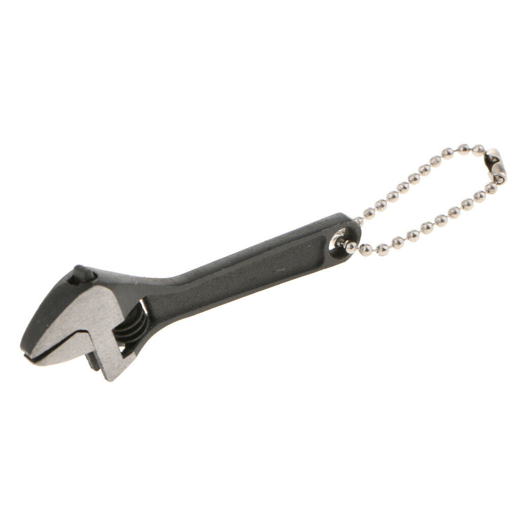 2.5'' Black Steel Small Adjustable Wrench Construction Tools with Chain