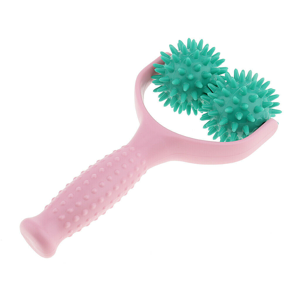 Acupuncture Shoulder Muscle Massager Roll Massage Ball  Pink + Green