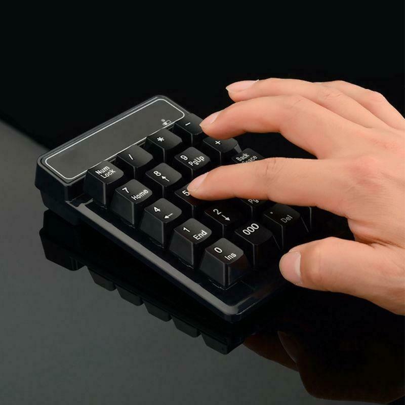 2.4GHz Mini USB Wireless Numeric Keypad 19 Keys Number Pad Numpad Receiver for