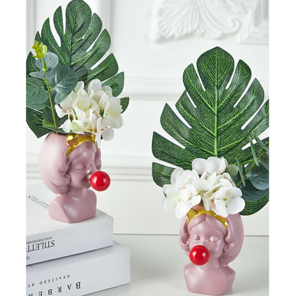 3Pcs Girl Blowing Bubbles Planters Vase Succulent Flower Pot Cute Small