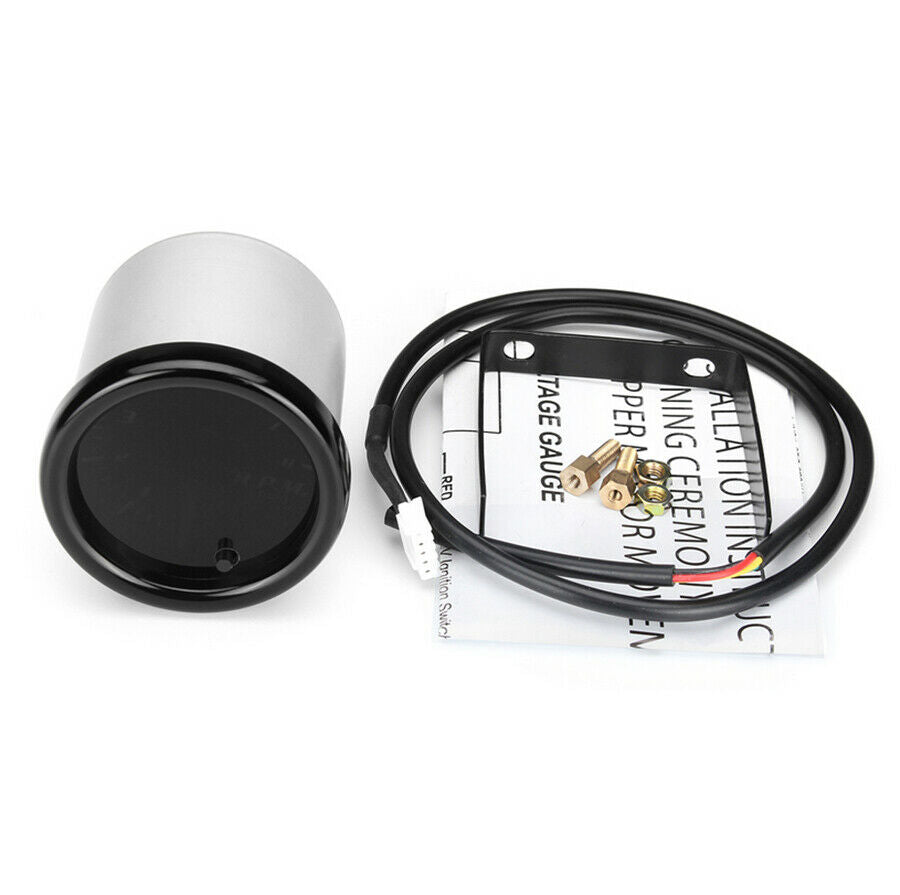 2'' 52mm Tacho Gauge Meter Tachometer 0-8000 RPM LED For 1-10 Cylinder Engine