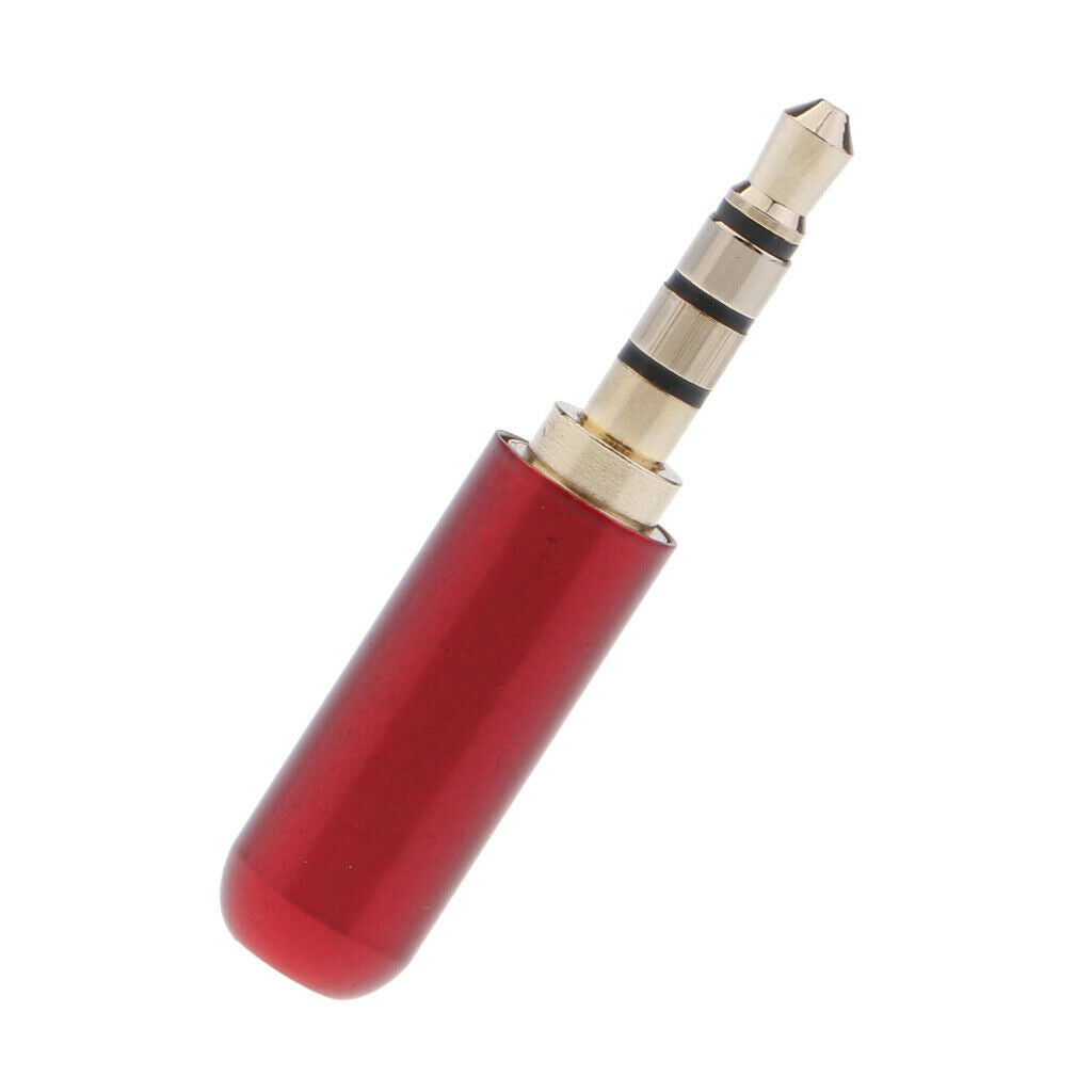 2Pcs 3.5mm 4 Pole TRRS Female+Male Plug A/V Solder Cable Connector Adapter