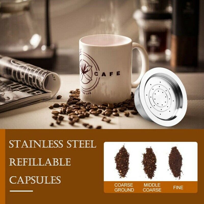 Coffee Filters Stainless Steel Refillable Coffee Capsule Cup Pods Holder FilR2J2