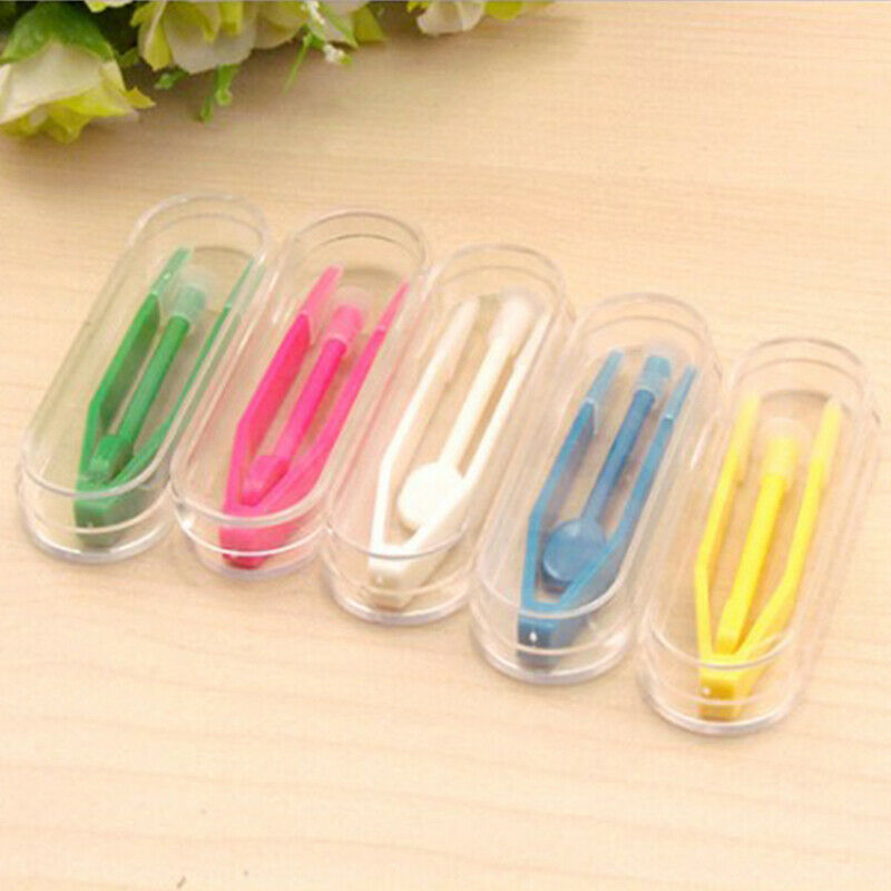 1 Set Contact Lens Case Box Tweezers and Suction Stick Contact Lens Remover T DF