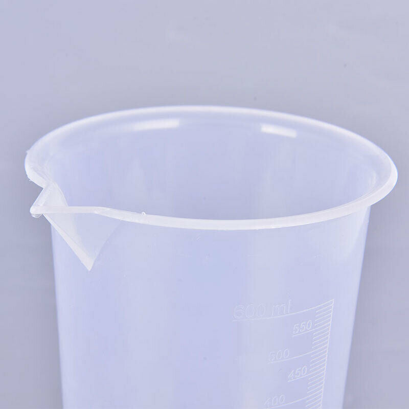 600mL Plastic Measuring Cup For Laboratory Beaker Graduated Cup Kitchen B.l8