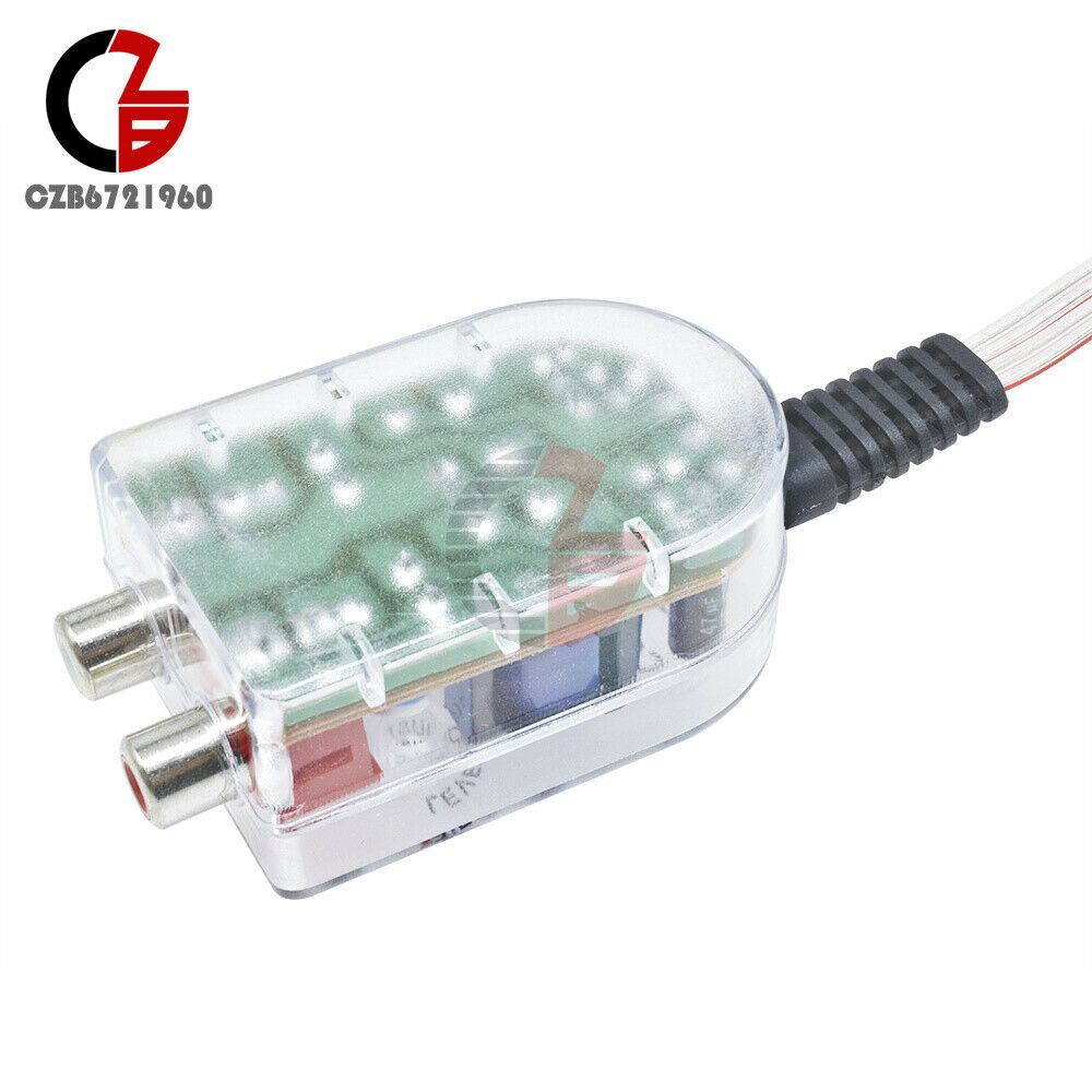 High to Low Impedance Converter Level Car Speaker 2 Channel RCA Line Out