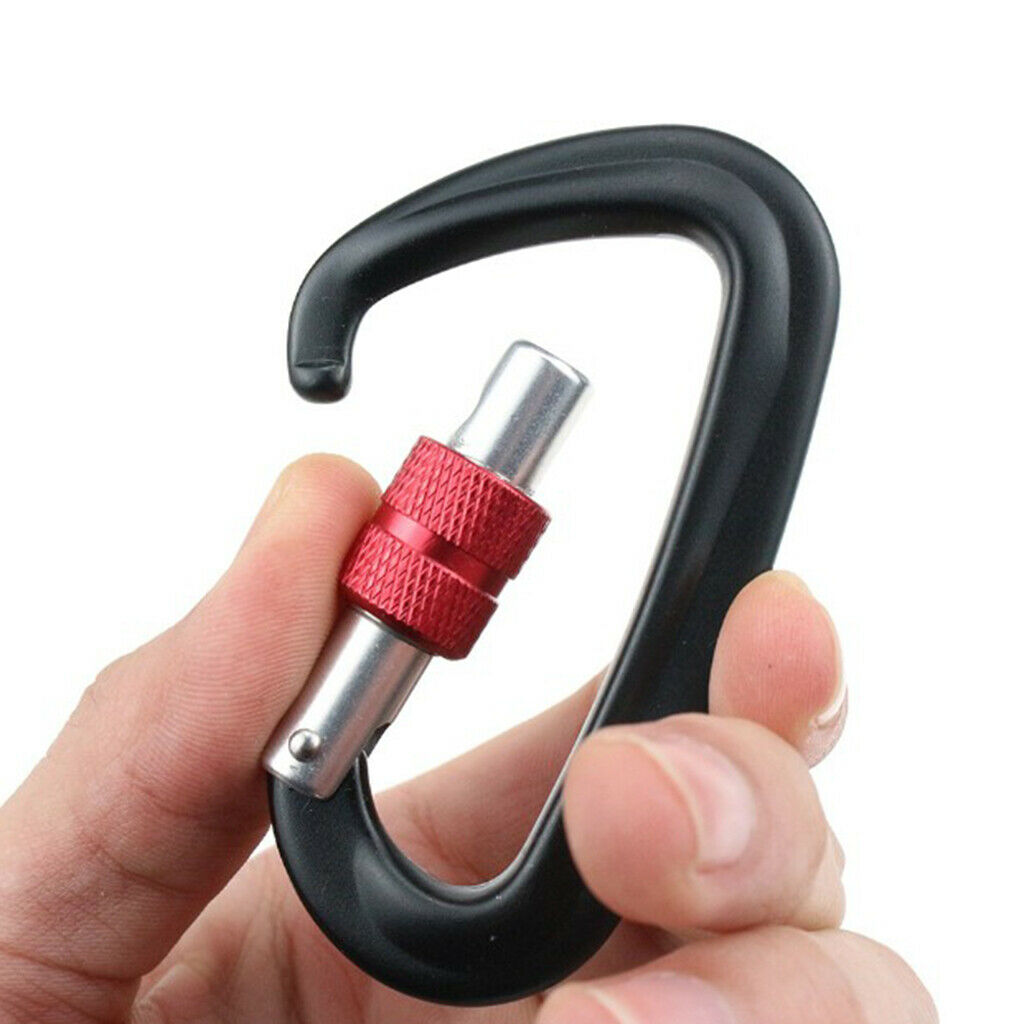 Aluminum D-Ring Locking Large Carabiners Clip for Outdoor Camping Sky Blue