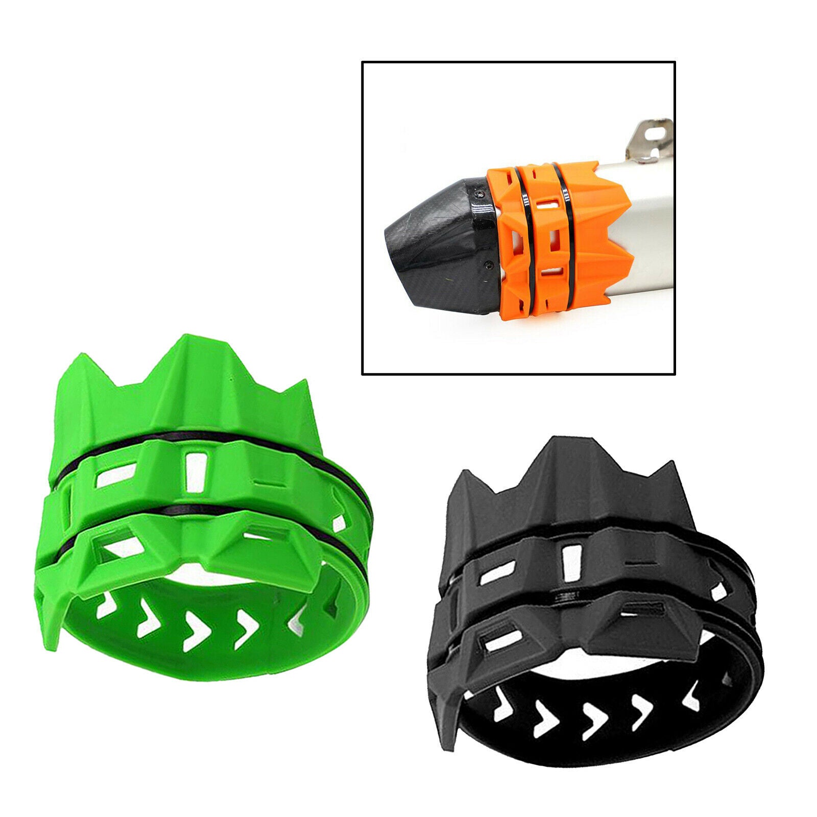 2pcs  Motorcycle Exhaust Muffler Protector Heat-resistant f/ Dirt Bike