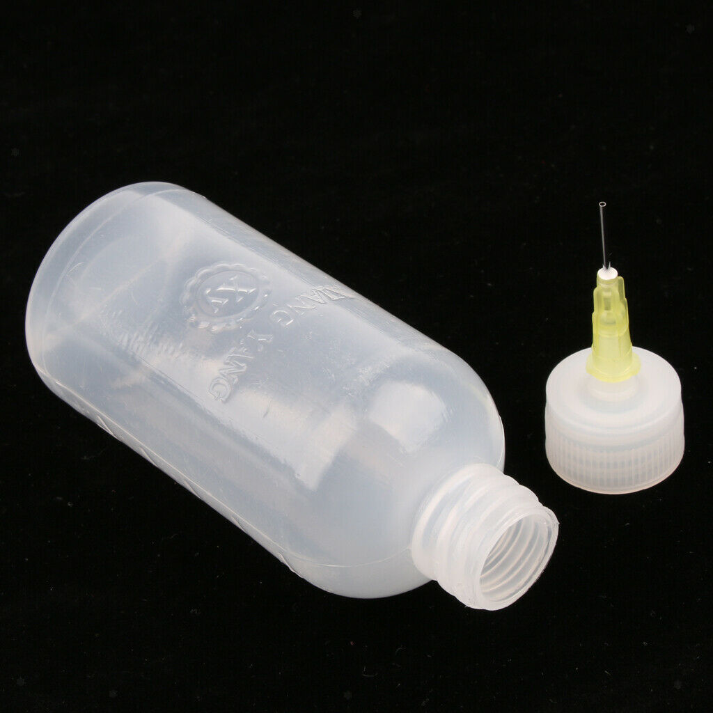 Pack 12-50ml Liquid Glue Applicator Bottle Oil Dropper Precision Tip Bottle