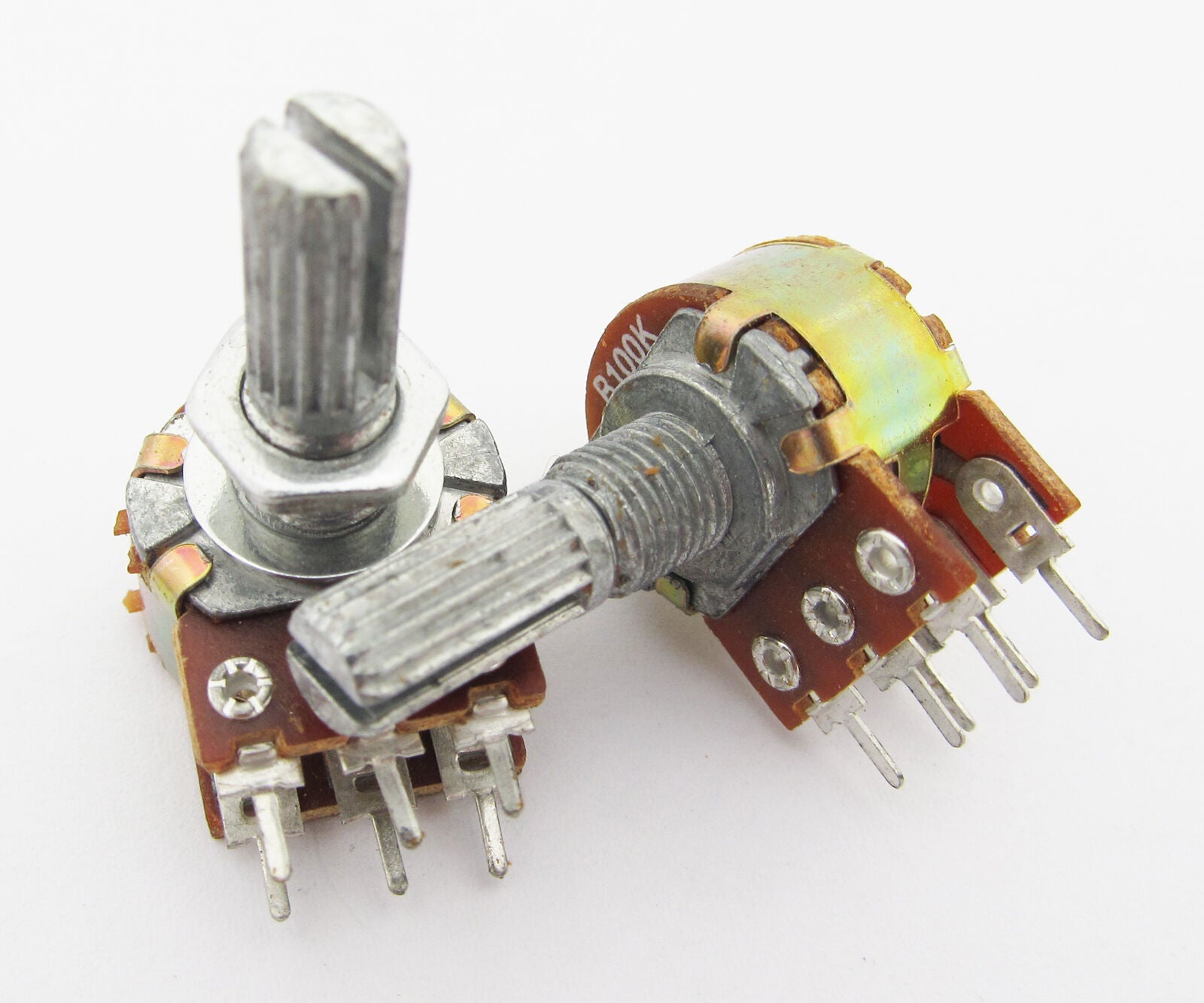 1pc B10K 10K Dual Stereo Potentiometer Pots Shaft S 20mm new