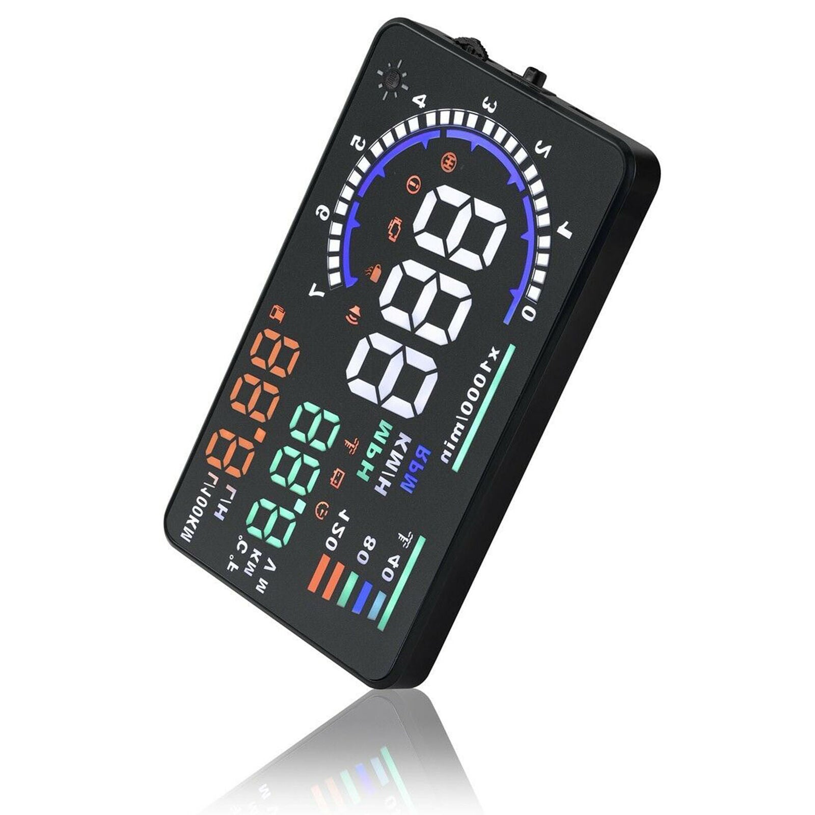 A8 Car HUD Head Up Display OBD II OBD2 Auto Gauge 5.5" Dash Screen Projector