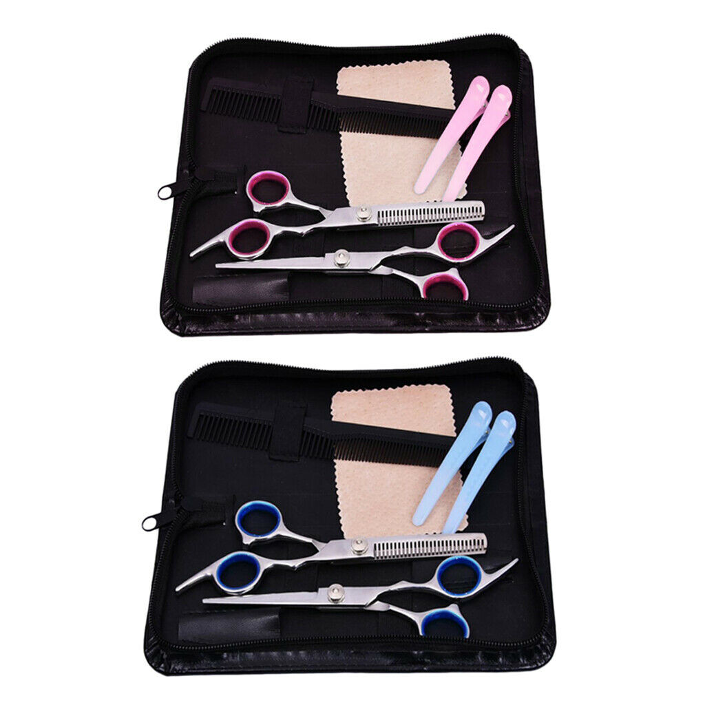 2x Hairdressing Scissors Thinning Shears Set Barber Salon Hair Scissors