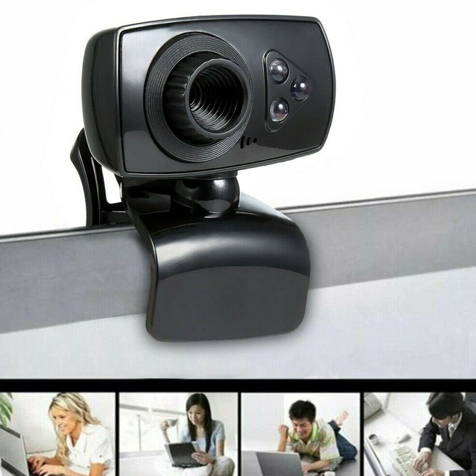 Full HD 50MP Webcam USB 3 LED Video Camera With Microphone For PC Laptop Clip On