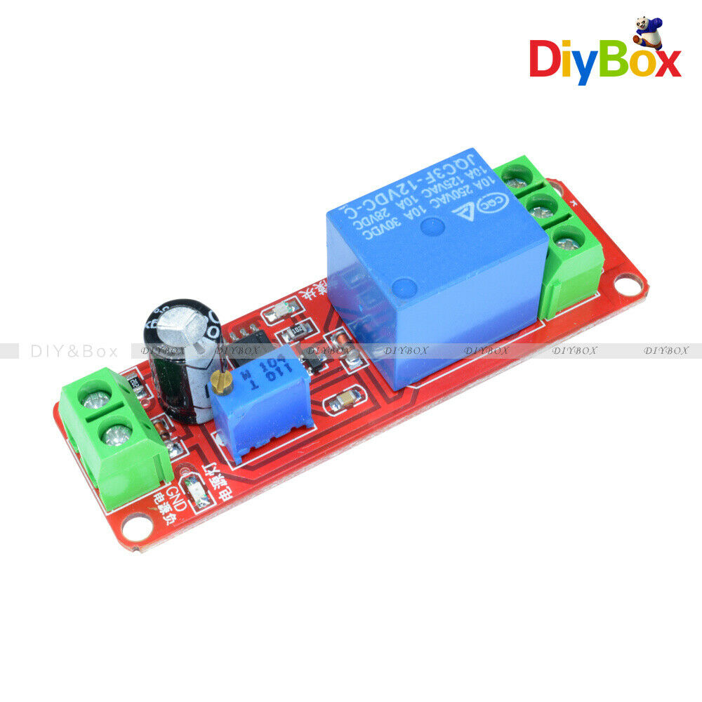 Delay Adjustable Timer Relay Switch Module 12V 0-10 Second NE555 Oscillator