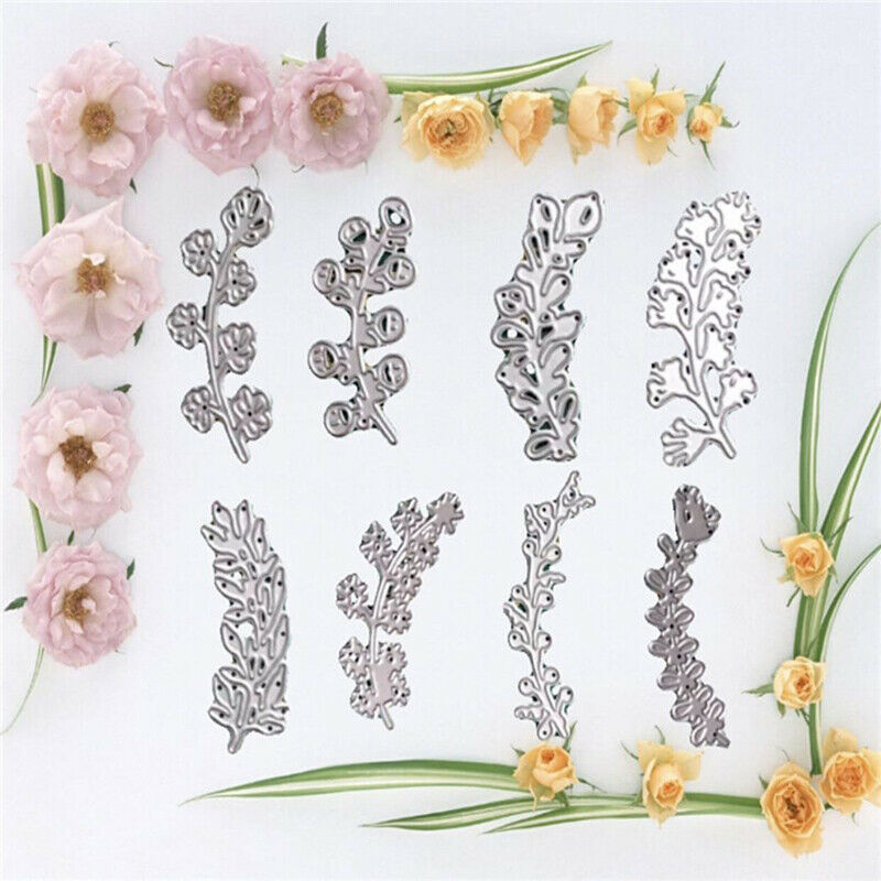 8pcs Leaves lace Metal Cutting Dies Craft Stamps die Cut Embossing Stenc.l8