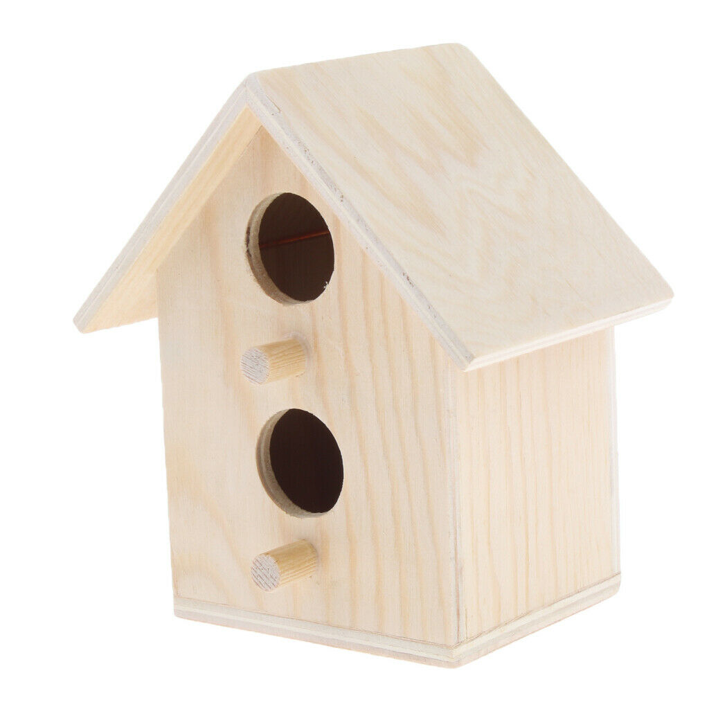 Bird Nest Box Bird House Budgie Wood Breeding Box Cabin for Lovebirds Parrotlets
