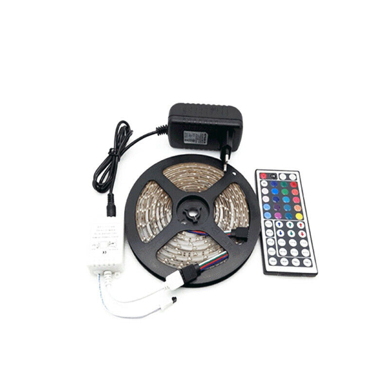 5M 300LED Strip Light SMD 3528 RGB/White Flexible + Remote Control +Power Supply