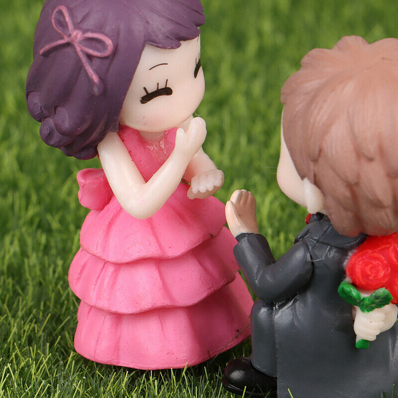 Couple Proposal Fairy Garden Miniatures DIY Ornament Decoration Crafts Fi.l8