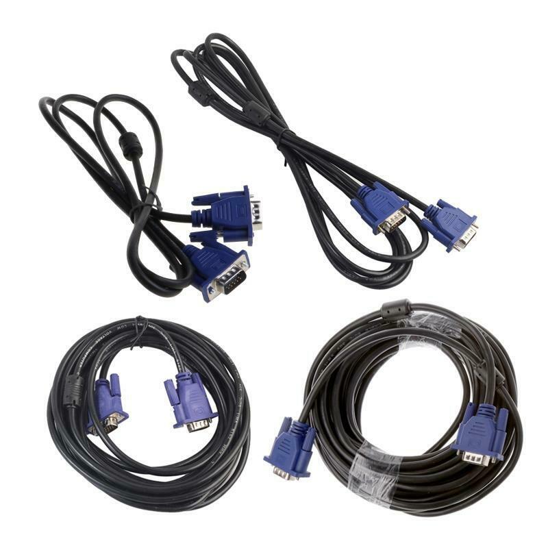 1.35m VGA 15 Pin Male To Male Extension Cable For PC Laptop Projector HDTV