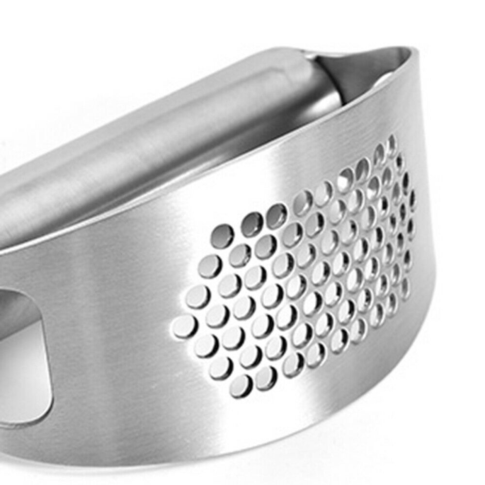 2in 1 Garlic Press Chopper Grinding Multi-function Bottle Opener Stainless Steel