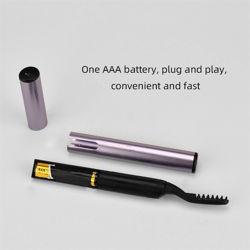 Aluminum Alloy Electric Eyelash Curler Long Lasting Eye Lash Brush with Comb