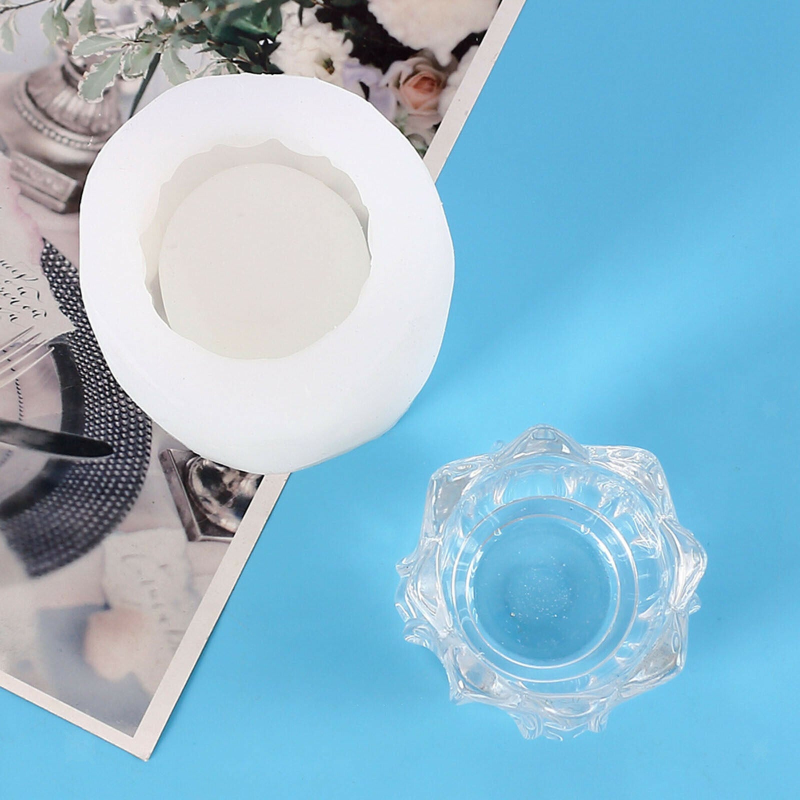 Flower Pot Mold Epoxy Casting Planter Concrete Mould Craft Home Decor Tool