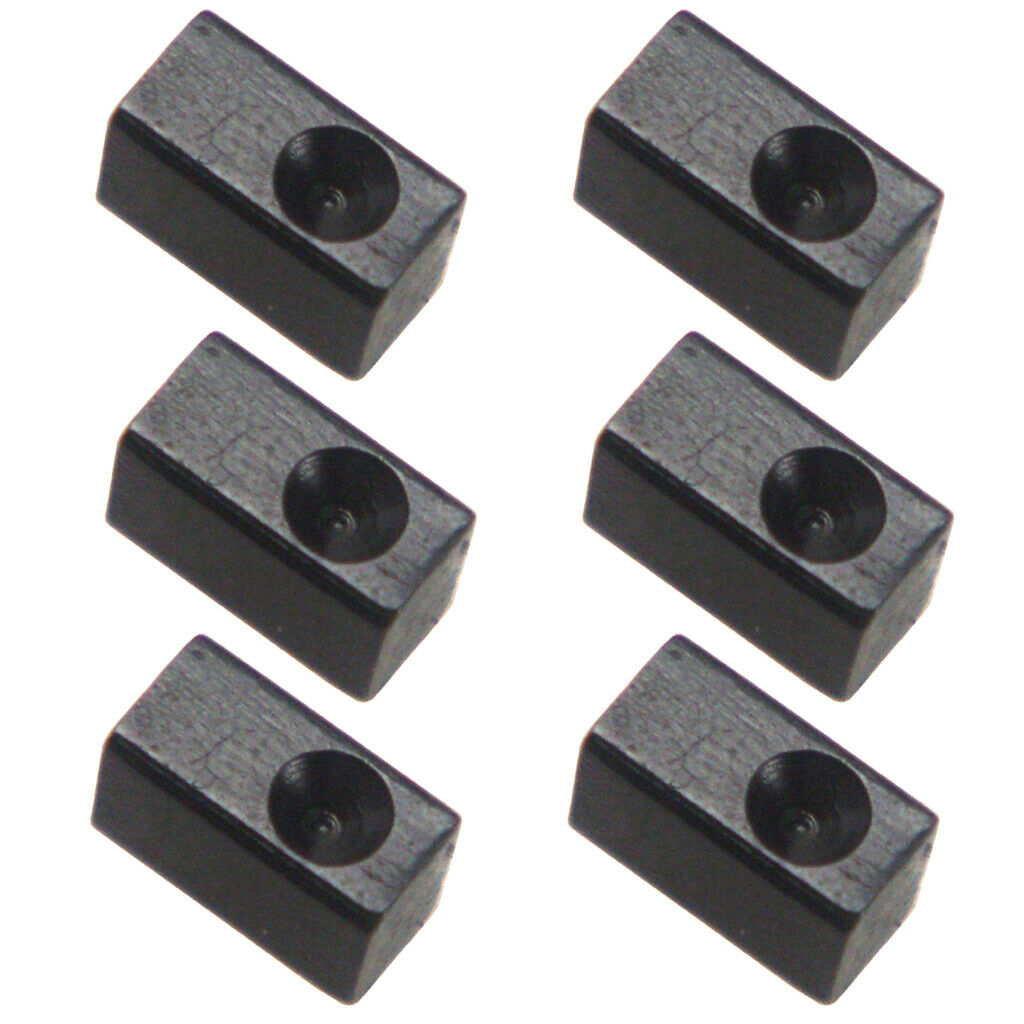 6 Pieces Electric Guitar Tremolo Bridge Saddle Insert Lock String Iron Blocks