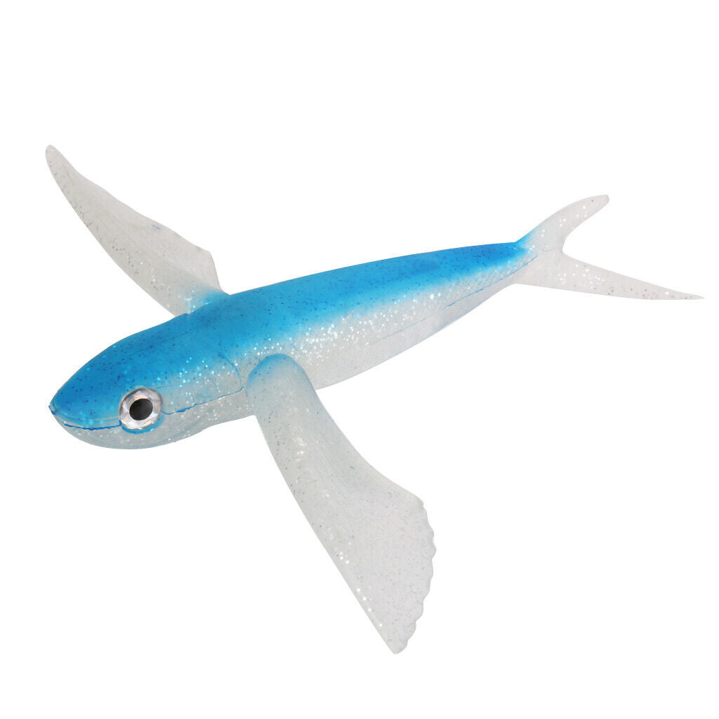 Sea Fishing 1 PCS Bionic Blue Wings Fish Soft 22cm PVC Bait Lure Crankbaits