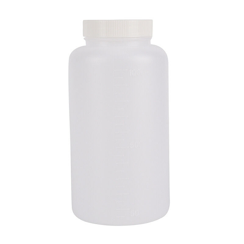 1000ml clear plastic cylinder shaped chemical storage reagent sample bottl.l8
