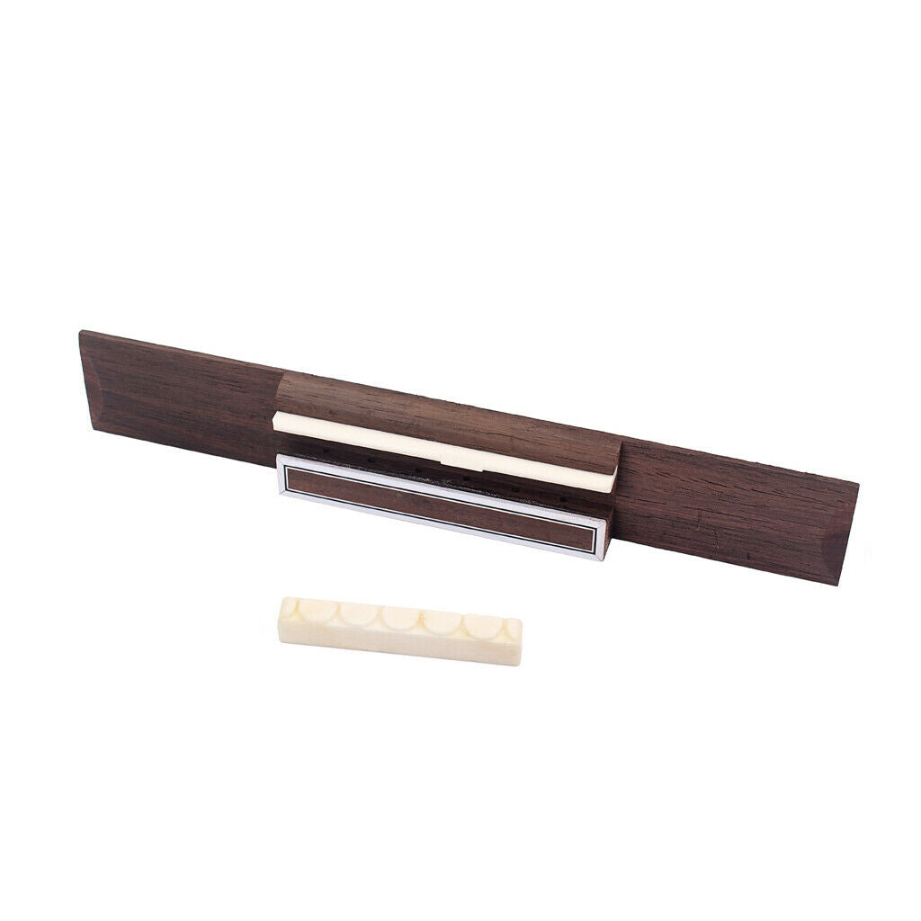 Rosewood Classic Guitar Bridge + Slotted Violin Parts