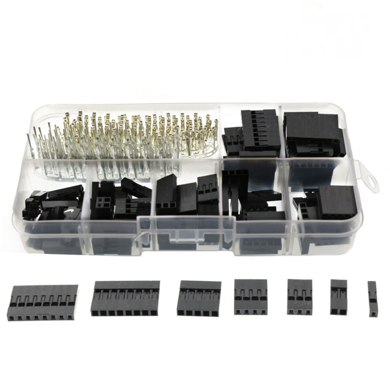 310Pcs 2.54Mm Jumper Interface Head Connector Shell with Terminal Adapter Kit