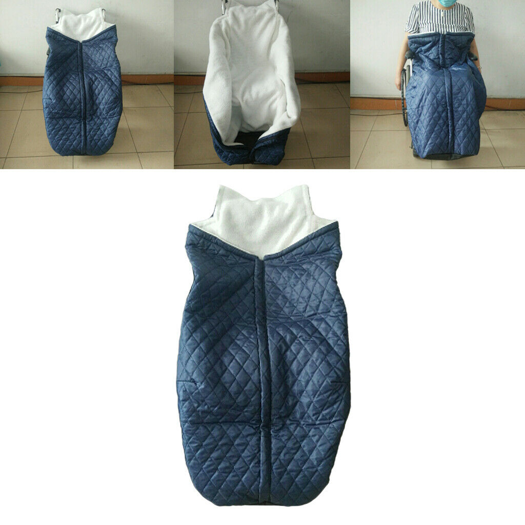 Plush Fleece Lining Wheelchair Warmer Cover Blanket Winter Windproof Elderly