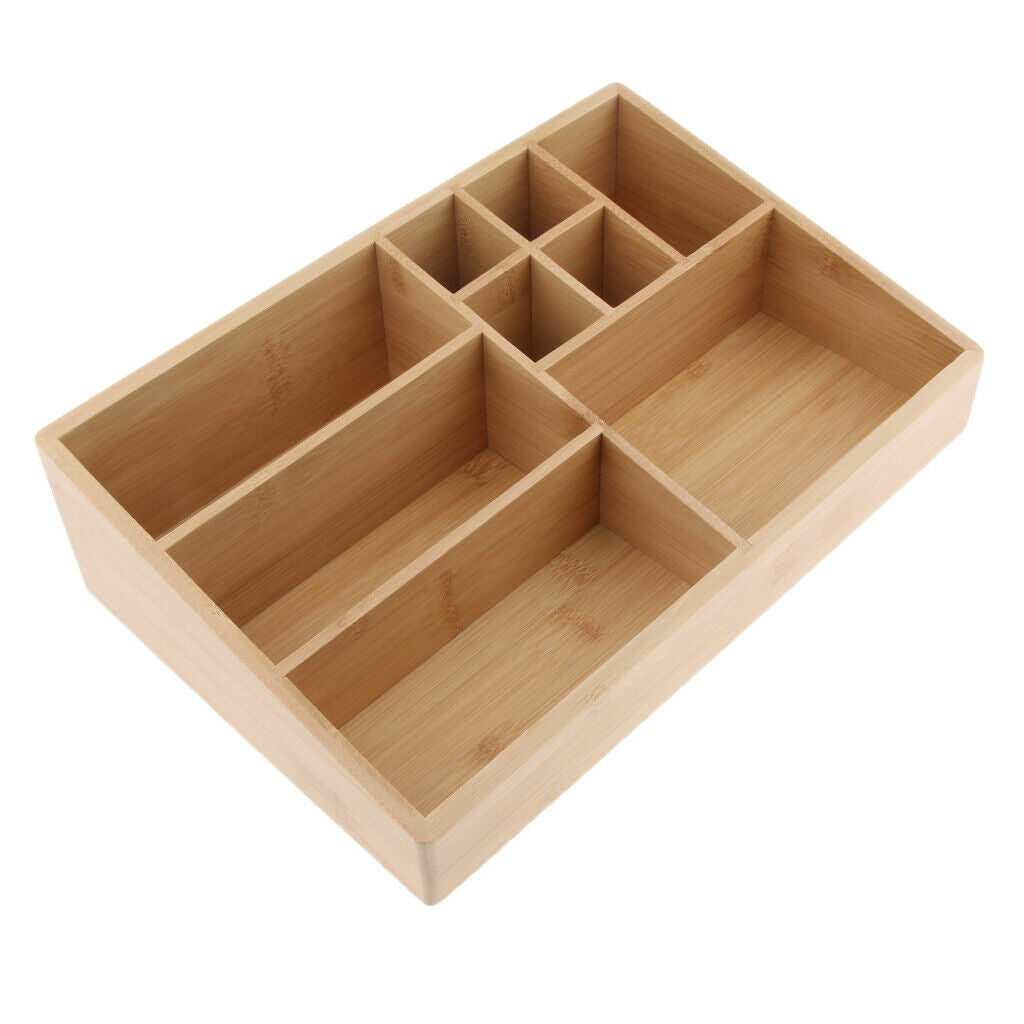 2 Pcs Wood Makeup Storage Organizer Cosmetic Storage Box For Neat Countertop