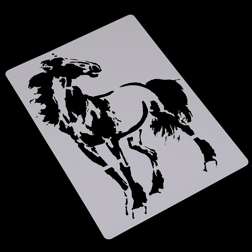 Horse Stencil Cake Mould Kids Painting Scrapbook Template Stencils DIY De.l8