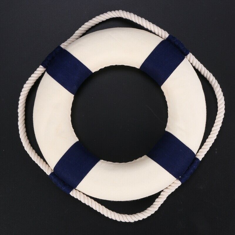 Decorative Welcome Aboard Nautical Lifebuoy  Wall Hanging Home Decoration (BluM5