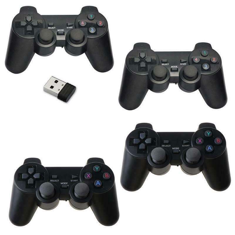 USB Wireless Double Handle Game Controller Joystick Vibration Gamepad for PC